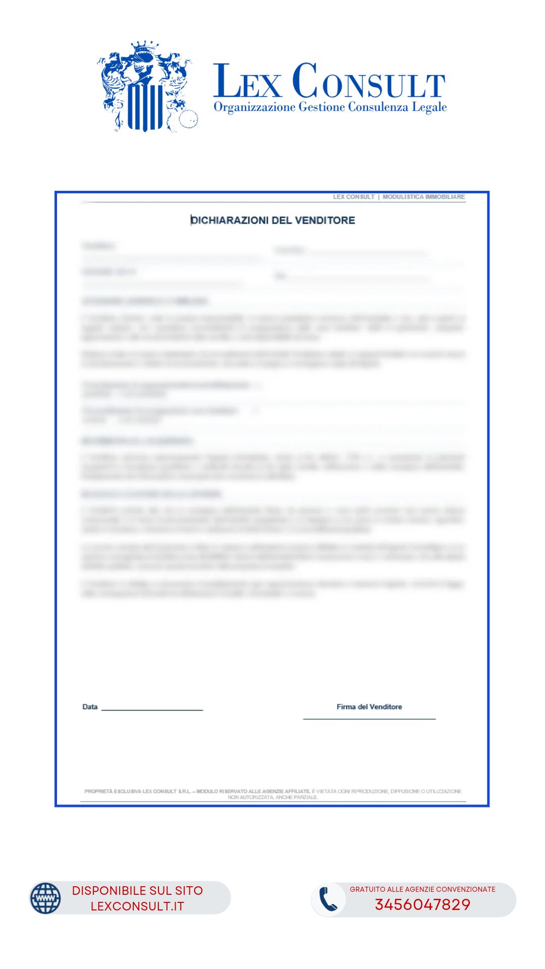 VENDITA DI IMMOBILE DI PROPRIETÀ ESCLUSIVA DI UN CONIUGE ALLONTANATO DALLA CASA FAMILIARE PER PROVVEDIMENTI GIUDIZIARI – MODULISTICA PER TUTELARE L’AGENTE IMMOBILIARE, INFORMARE L’ACQUIRENTE E DISCIPLINARE IL RILASCIO.